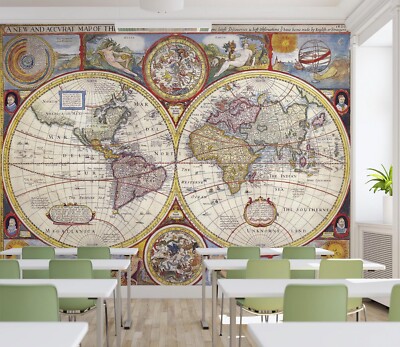 3D World Map 8412 Wallpaper Mural Wall Print Wall Wallpaper Murals US Coco