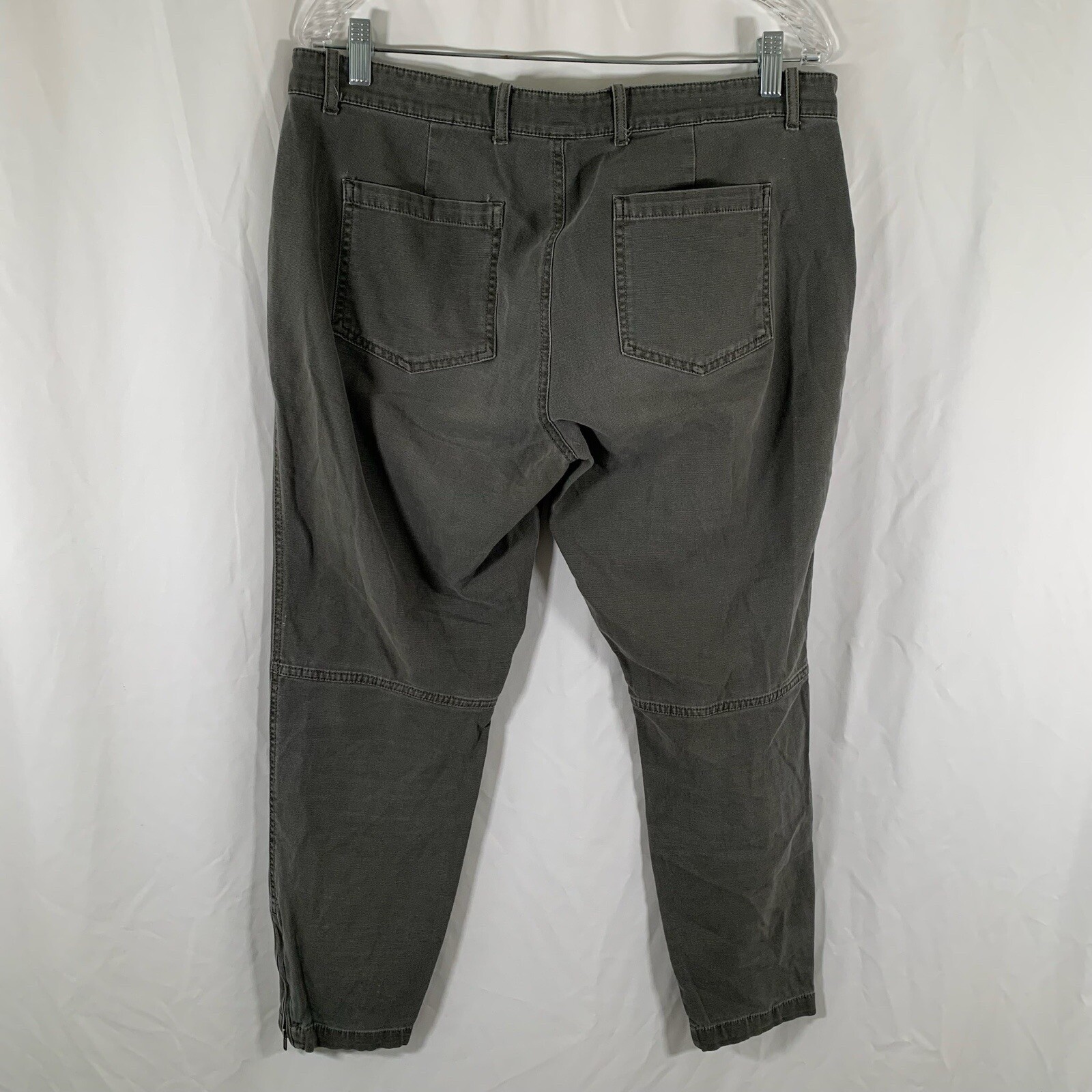 Gap Pants Women's Medium Solid Grey Pull On Elast… - image 8