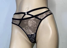 Victoria's Secret Very Sexy  Thong Panties Floral Sz Small    NWT