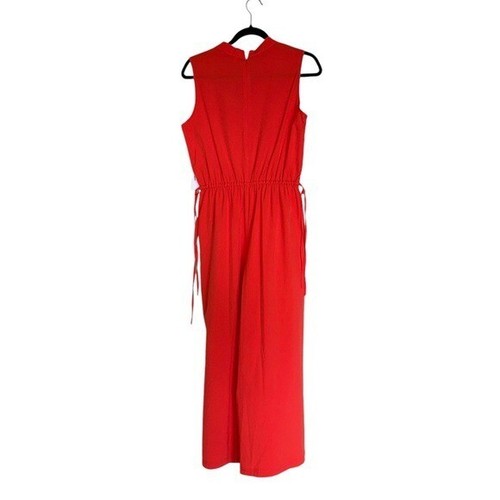 NWT $139 Calvin Klein Comm V-Neck Sleeveless Jumpsuit In Color Flame / Orange 8 - 第 9/9 張圖片