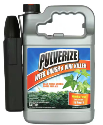 PULVERIZE Weed, Brush & Vine Killer With Battery Sprayer  Kid & Pet Safe - 1 Gal