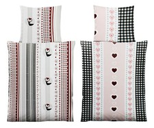 Bettwäsche Hüttenzauber Microfaser Garnitur 2-tlg 135x200 cm mit Reißverschluss