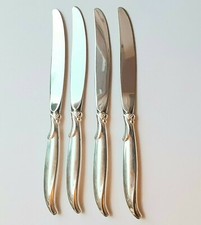  4 VTG 1847 Rogers Bros FLAIR Silver Plate Dinner Knives Free Shipping