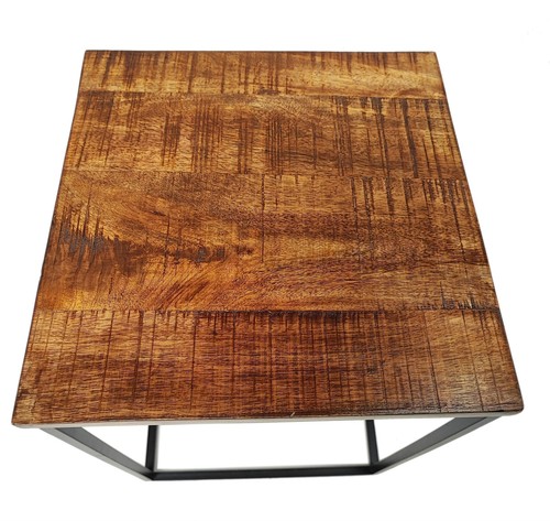 Mango Holz Beistelltisch eckig Couchtisch quadratisch Mangoholz - Bild 4 von 23