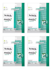 Schick Exacta2 Sensitive Disposable Razors, Compares to Slim Twin, 40 Count