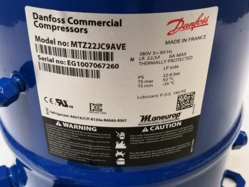 Danfoss MTZ22JC9AVE Kompressor Verdichter Kältekompressor 380V - Bild 3 von 5