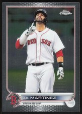 JD Martinez 2022 Topps Chrome Baseball # 67 Boston Red Sox Base