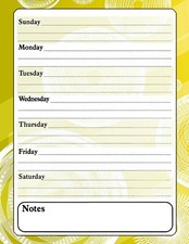 Magnetic Dry Erase Calendar - White Board Planner for Refrigerator - Fractal 3/3