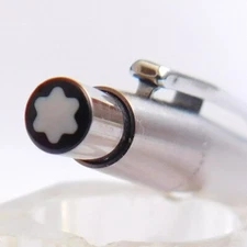 Vintage MONTBLANC NOBLESSE Gray & Silver Trim Ballpoint Pen Germany1970s