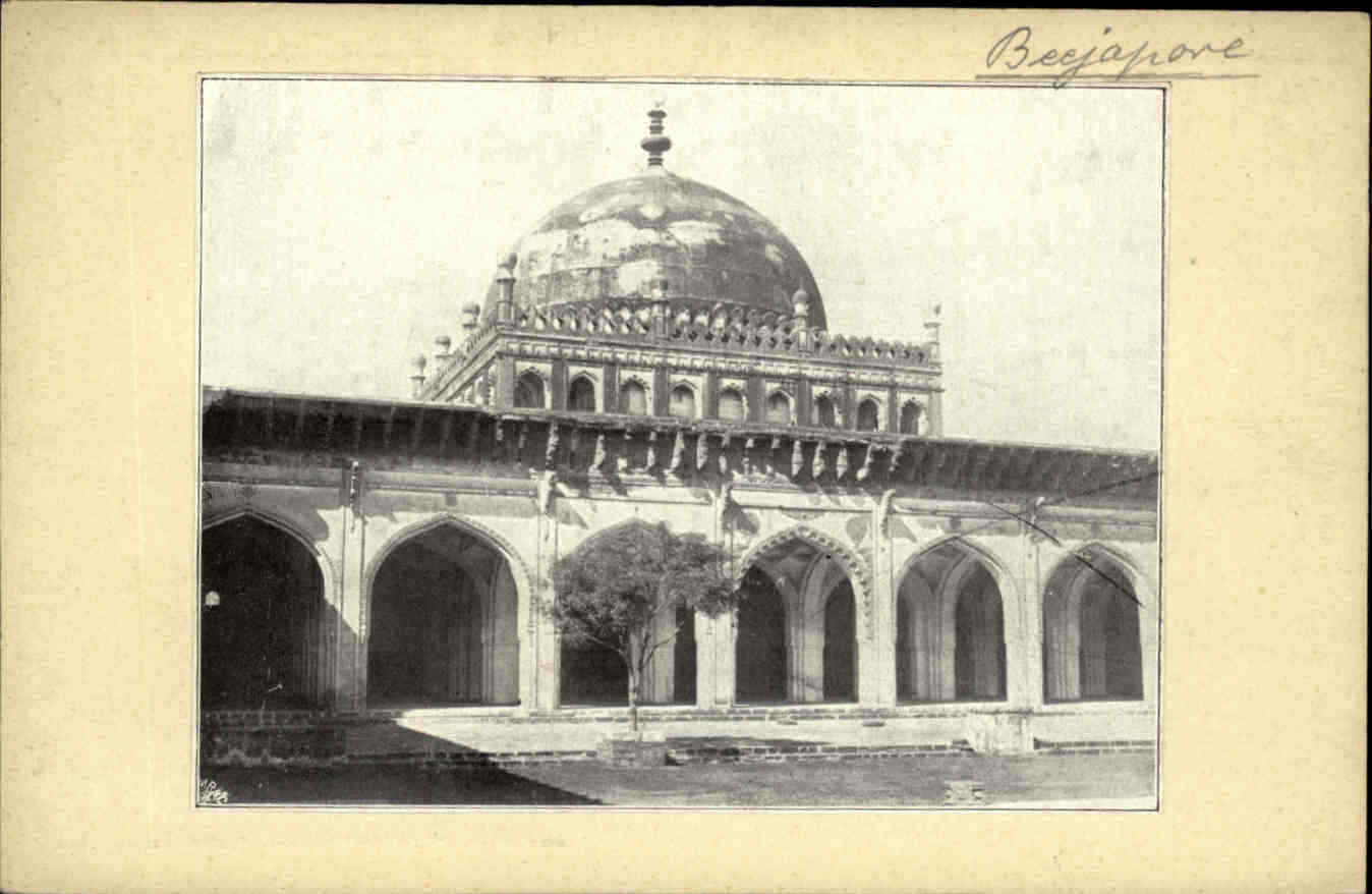 Mezquita Jumma Beejapore India Oriental Británica ~ 1930 recibo de origen formato postales