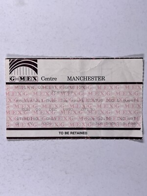 Status Quo Ticket Rockin All Over The Years Tour Manchester 9th December 1990