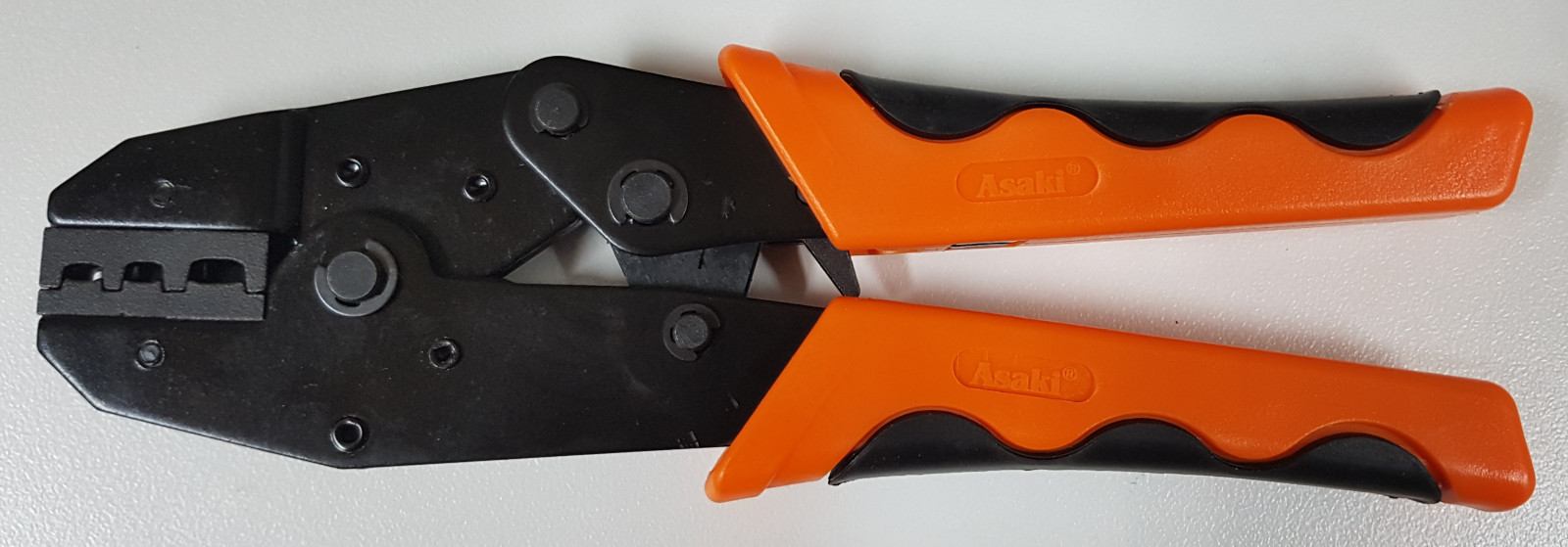 ASAKI AK-9126 Ratchet Insulated Lug Spade Pin Terminal Cable Wire Crimper 