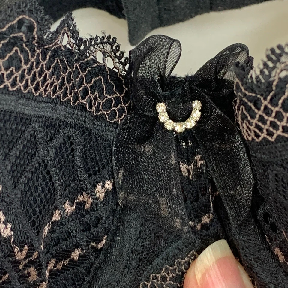 Sujetador de encaje negro Soma Intimates 34D con aros Foto 3 de 4