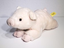 Aurora Miyoni Realistic Cute Beige Pink Baby Pig Piglet Plush Stuffed Toy 11"EUC