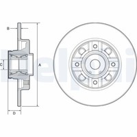 2X Delphi BG9116RS Bremsscheibe FüR CitroËN DS Peugeot