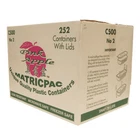 Pink Apple C500 Plastic Containers - 252 Containers With Lids