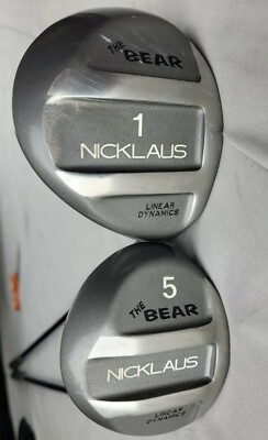 Nicklaus N1 ''The Bear'' Linear Dynamics Driver (1) and Fairway(5) Wood RH Crank 