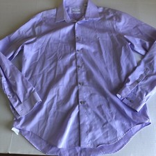 Calvin Klein Performance Non Iron Slim Fit Purple Button Up Shirt Men s 17 A3472