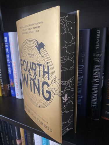 Fourth Wing by Rebecca Yarros Stenciled Edges Waterstones Exclusive and Merch - Picture 1 of 15