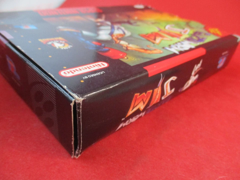 Earthworm Jim (Super Nintendo SNES) COMPLETO con caja manual póster juego ¡FUNCIONA! #Q Foto 4 de 4