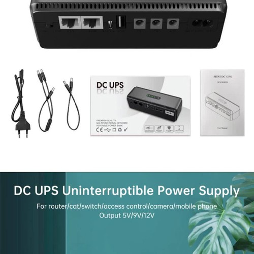 DC 5V 9V 12V Battery Backup UPS Uninterruptible Power Supply 8800mah/10400mah - Vidéo 1 sur 1