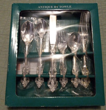 New Antique By Towle Silverplated 6 Piece Baby Flatware Set