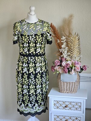Hobbs occasion floral embroidered shift Rhoda Dress And Fascinator | eBay