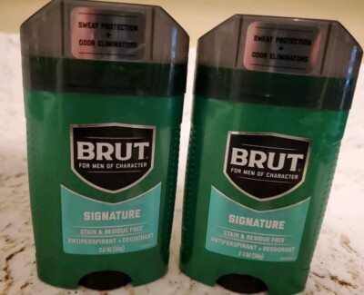 Lot Of 2 Brut Deodorant Stick Signature Fragrance 2.25 Oz (Pack of 2) 