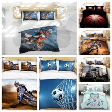 3D Motorcycle Sports Quilt Covers Doona Duvet Covers Set Bedding Set All Sizes