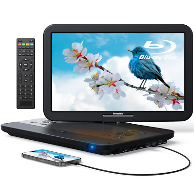 17.6'' Full HD Portable Blu-Ray DVD Player with 15.4'' Large Screen HDMI USB MP4