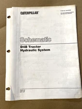 OEM Caterpillar D4B Tractor Hydraulic System Schematic (SENR3608) Pre-Owned