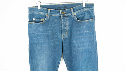 SAINT LAURENT PARIS D01 SL LW Slim Blue Wash Jeans Medium Men's 32