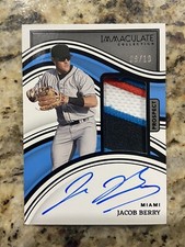 2023 Panini Immaculate Baseball Jacob Berry Prospect Patch Autograph /10 Marlins