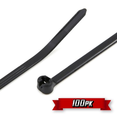 Thomas & Betts TY26MX | Ty-Rap w/ Stainless Lock, 11.100'', Black {100pk}