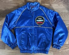 The Police 1983 Synchronicity Embroidered Blue Satin Jacket Mens XS Vintage