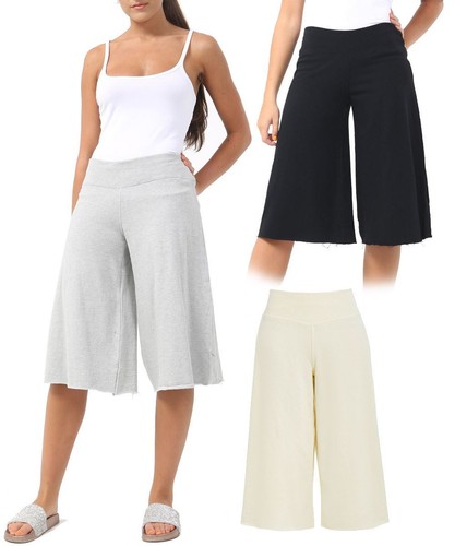 Womens Longline Shorts Comfort Culottes 