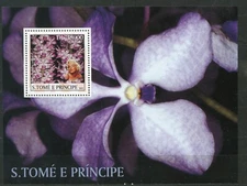 SAO TOME_115 2003 flowers orchids FLORA SHEET MNH