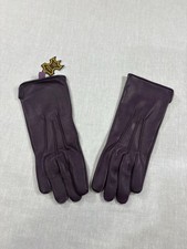 Women s Plum Purple Leather Gloves Size L