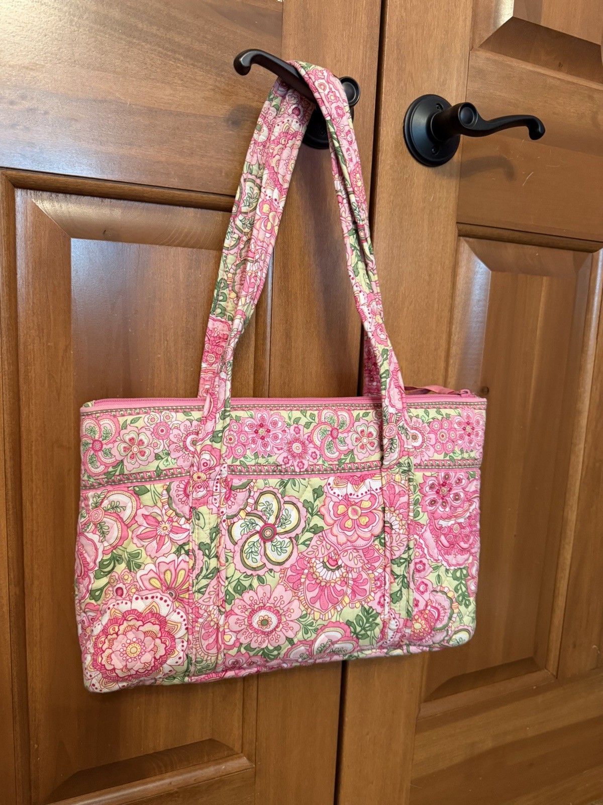 Vera Bradley Petal Pink Floral Quilted Shoulder Purse Bag Vintage