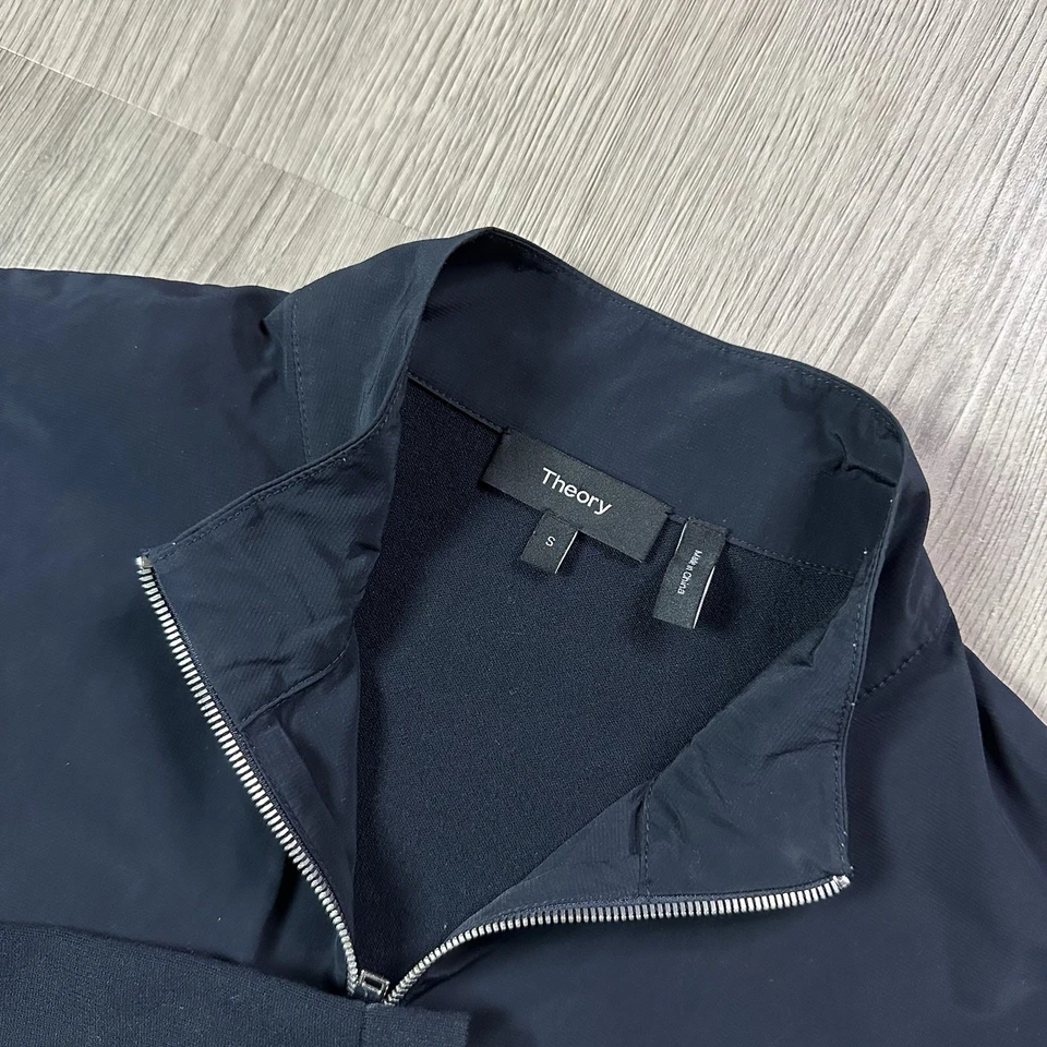 Theory Bellville PK Fine Bilen Mens Black Full Zip Jacket Small - Image 2 of 4