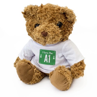 I LOVE THE A1 (STRAßENSCHILD) - Teddybär - lustig - britisches Fahren Geschenk