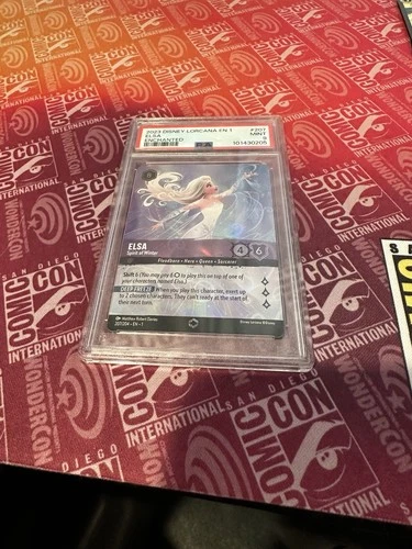 2023 DISNEY LORCANA THE FIRST CHAPTER ENCHANTED #207 ELSA SPIRIT OF WINTER PSA 9