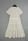 Marine Layer Dress Womens Medium Striped T Shirt Midi Pockets Casual Jersey