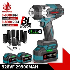 2 Battery 2800Nm 1/2" Cordless Electric Impact Wrench Drill Gun Ratchet Driver