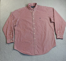 VTG Ralph Lauren Classic Fit Oxford Button-Down Shirt Mens Striped Hong Kong