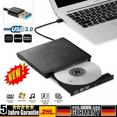 Externes DVD Laufwerk USB 3.0 Brenner Slim CD,DVD-RW Brenner Für-PC Laptop-Neu