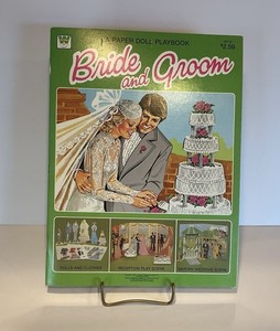 Vintage Paper Dolls Booklet Playset “Bride And Groom” Whitman 1981 Uncut/Unused