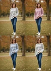 Everyday Wear Jacquard Boucle Ladies Crew Neck Long Sleeve Knitted Jumper
