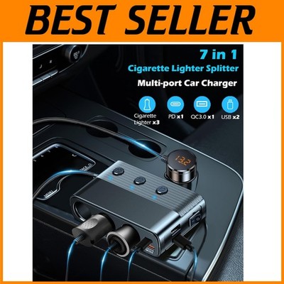 Multi-Device Car Charger Splitter with Independent Switches