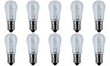 Box of 10 Bulbs 6 Watt 30 Volt Screw Base E12 Clear 6S6/30V